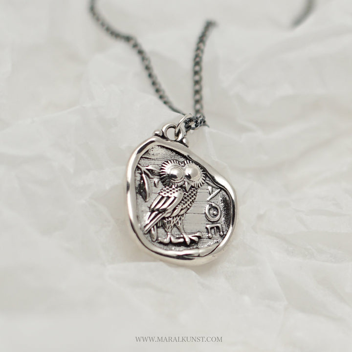 Owl Silver Necklace - Maral Kunst Jewelry