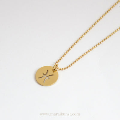 Pisces Zodiac Sign Necklace - Maral Kunst Jewelry