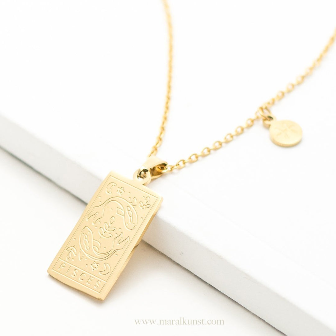 Pisces Astrology Zodiac Necklace - Maral Kunst Jewelry