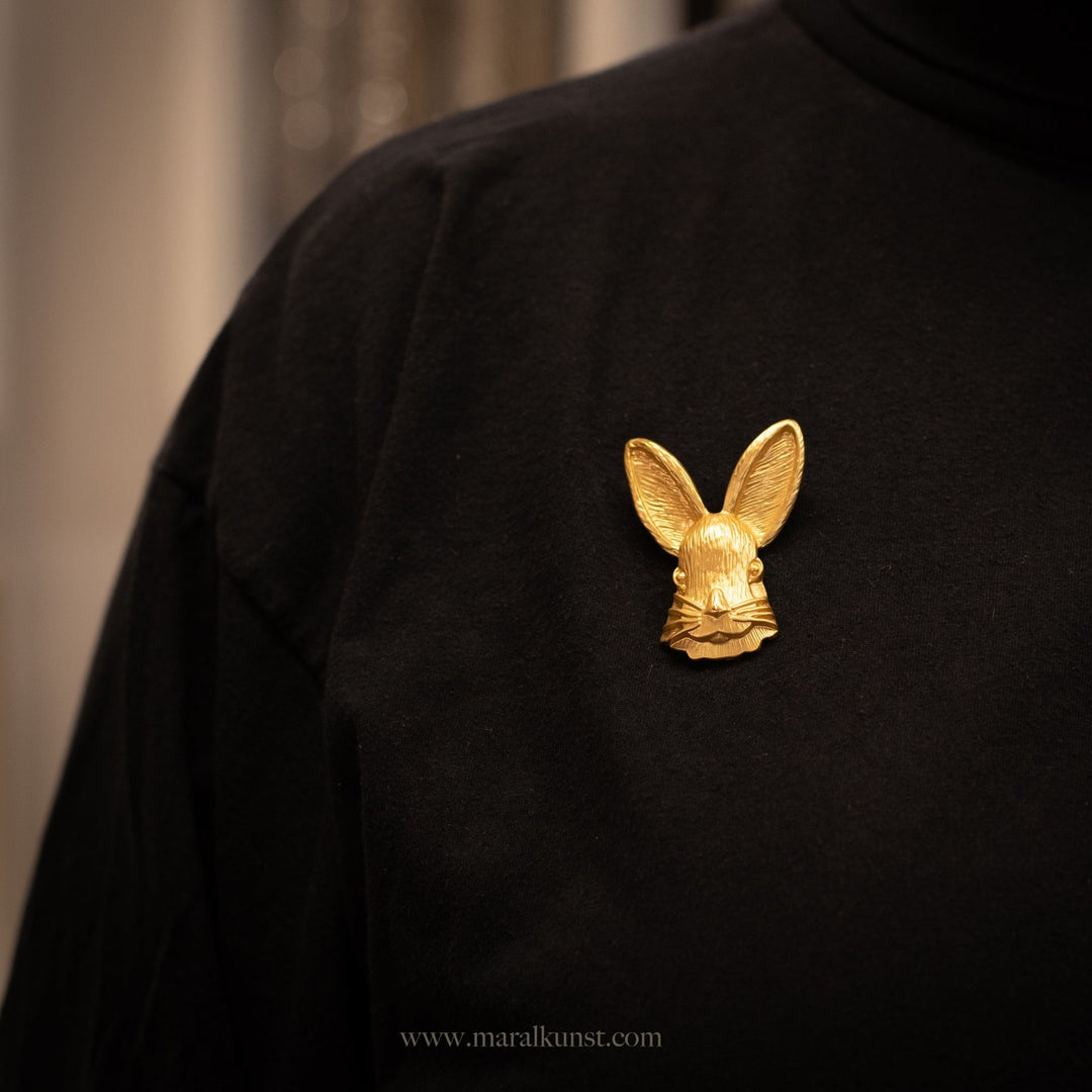 Good Luck Rabbit Brooch - Maral Kunst Jewelry