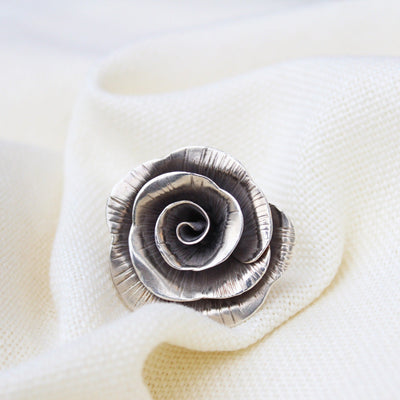 Rose Sterling Silver Ring - Maral Kunst Jewelry