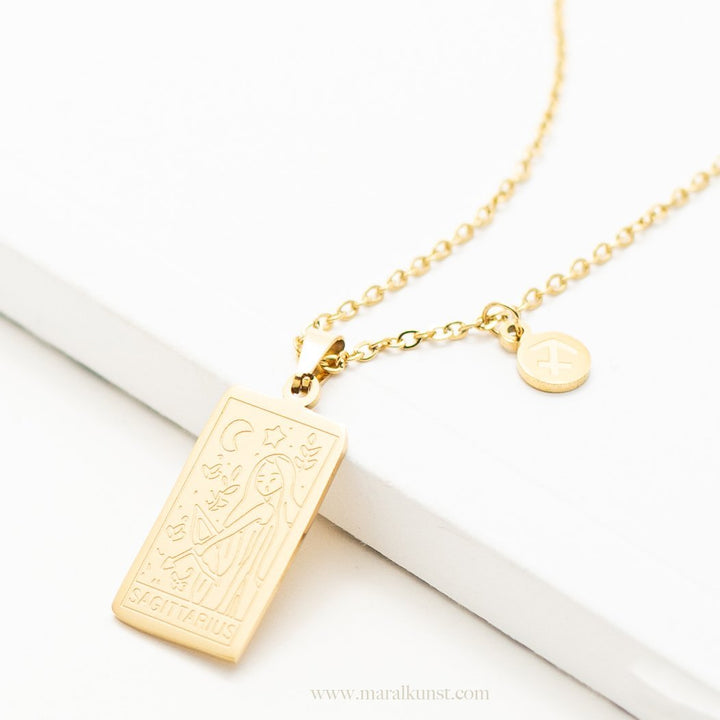 Sagittarius Astrology Zodiac Necklace - Maral Kunst Jewelry