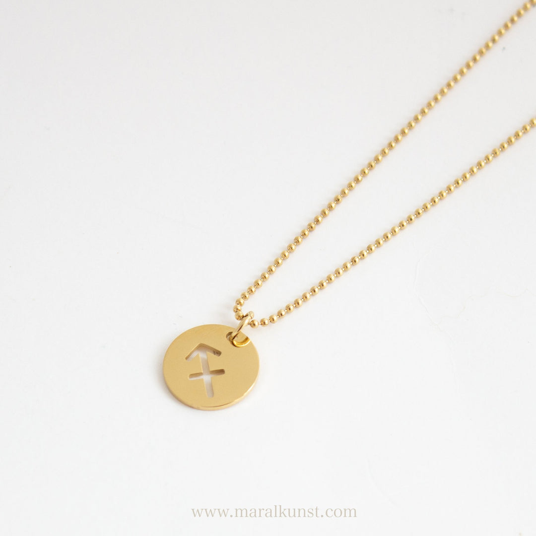 Sagittarius Zodiac Sign Necklace - Maral Kunst Jewelry