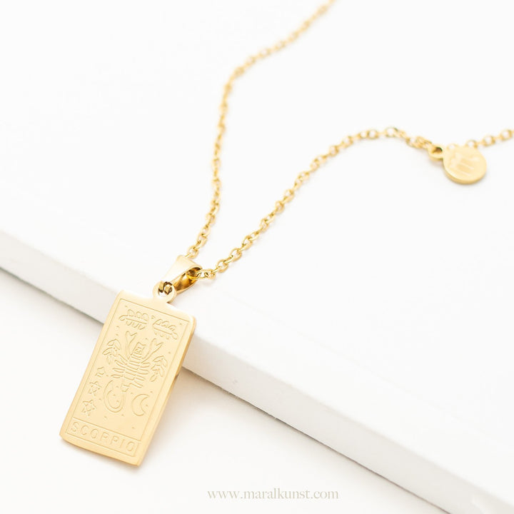 Scorpio Astrology Zodiac Necklace - Maral Kunst Jewelry