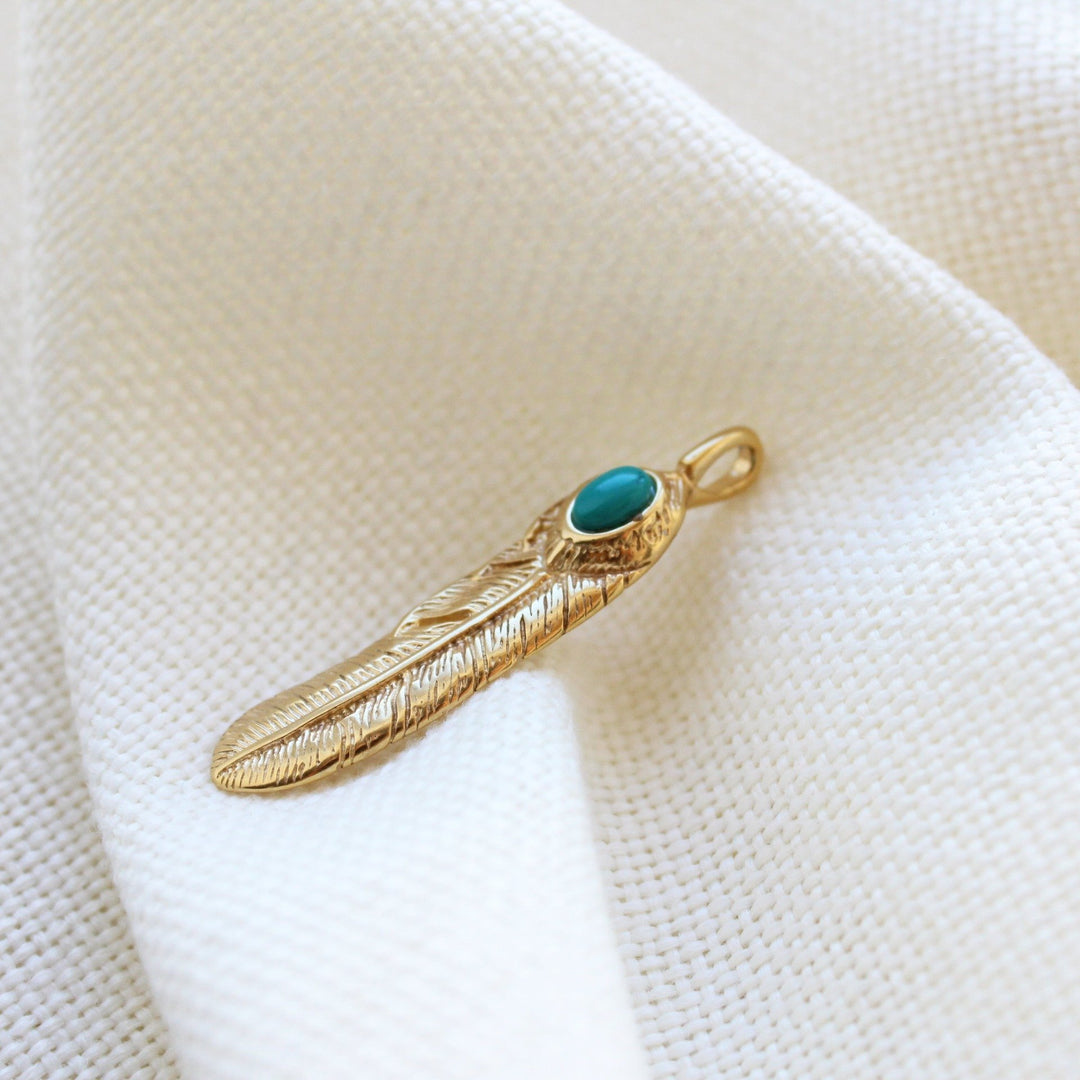 Sheet With Stone Anhang - Maral Kunst Jewelry