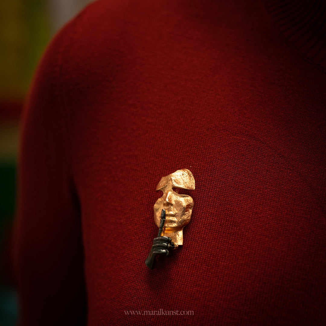 Shhh Brooch - Maral Kunst Jewelry