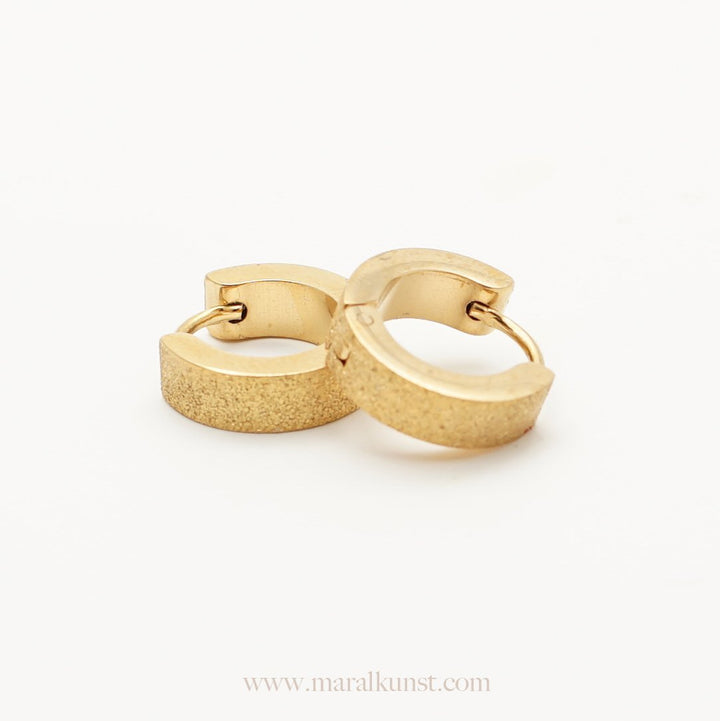 Glitter Dainty Hoop Earrings - Maral Kunst Jewelry