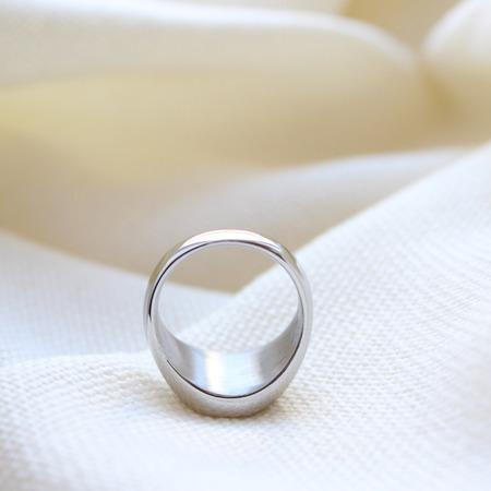 Shiny Polished Signet Steel Ring - Maral Kunst Jewelry