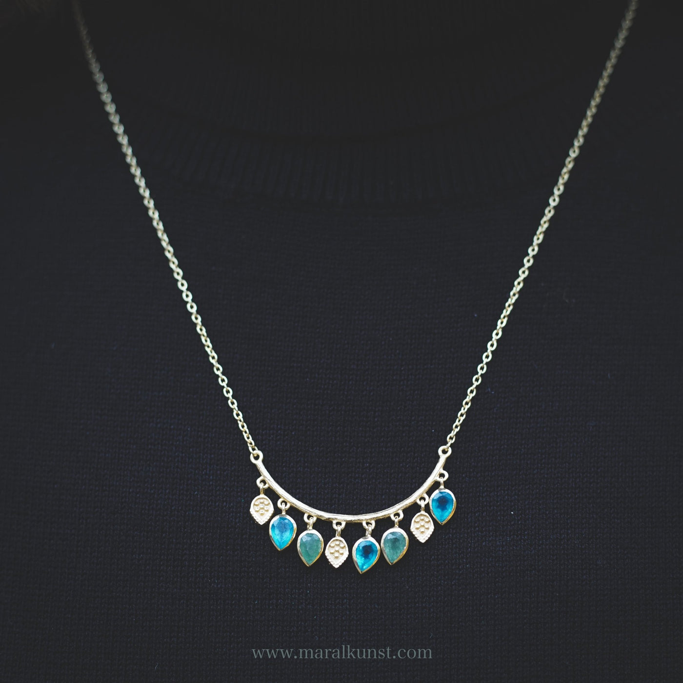 Rain Drop Silver Necklace - Maral Kunst Jewelry