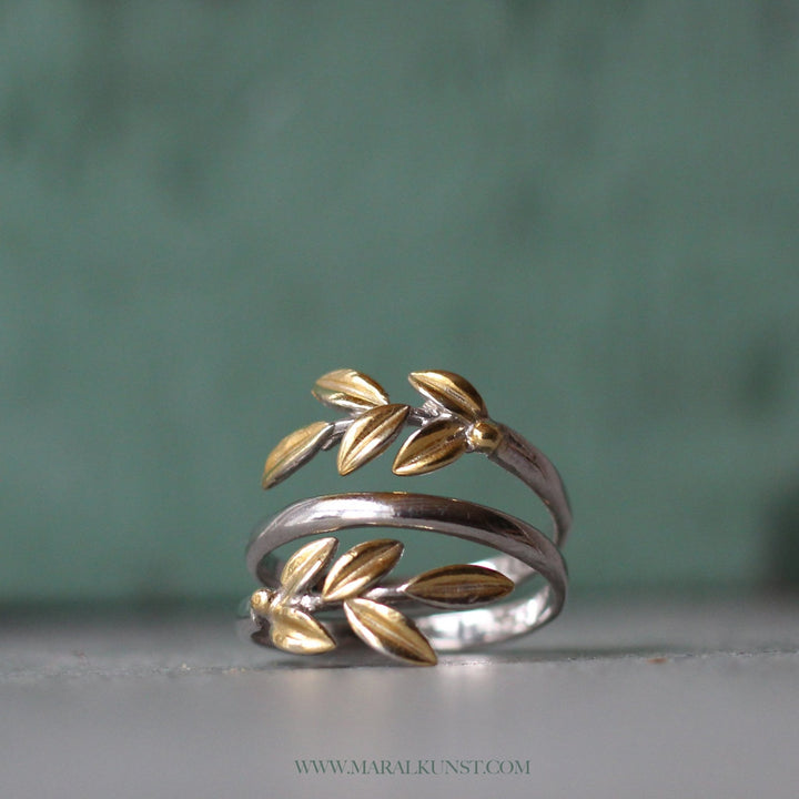Silver Olive Leaf Ring - Maral Kunst Jewelry