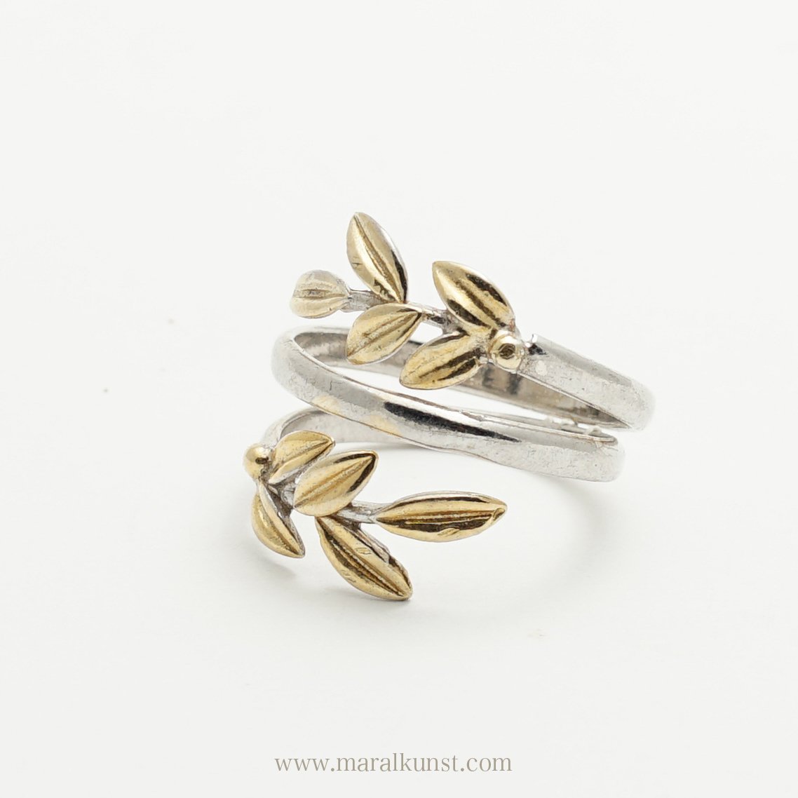 Silver Olive Leaf Ring - Maral Kunst Jewelry
