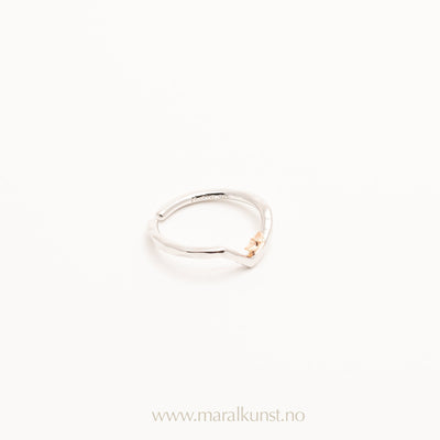 Silver Origami Boat V Shape Ring - Maral Kunst Jewelry