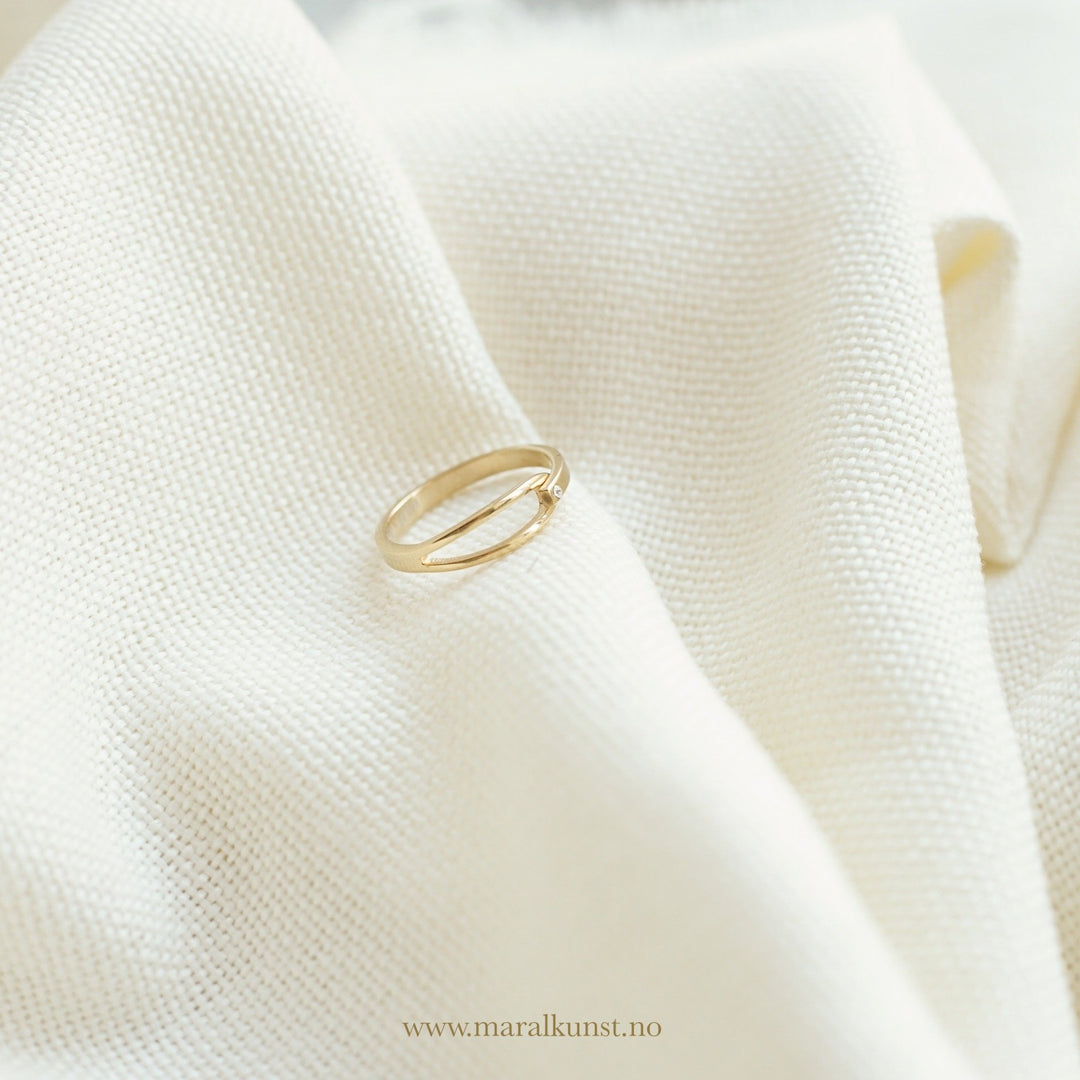 Gold CZ Stackable Eternity Ring - Maral Kunst Jewelry