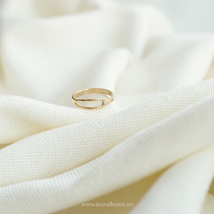 Gold CZ Stackable Eternity Ring - Maral Kunst Jewelry