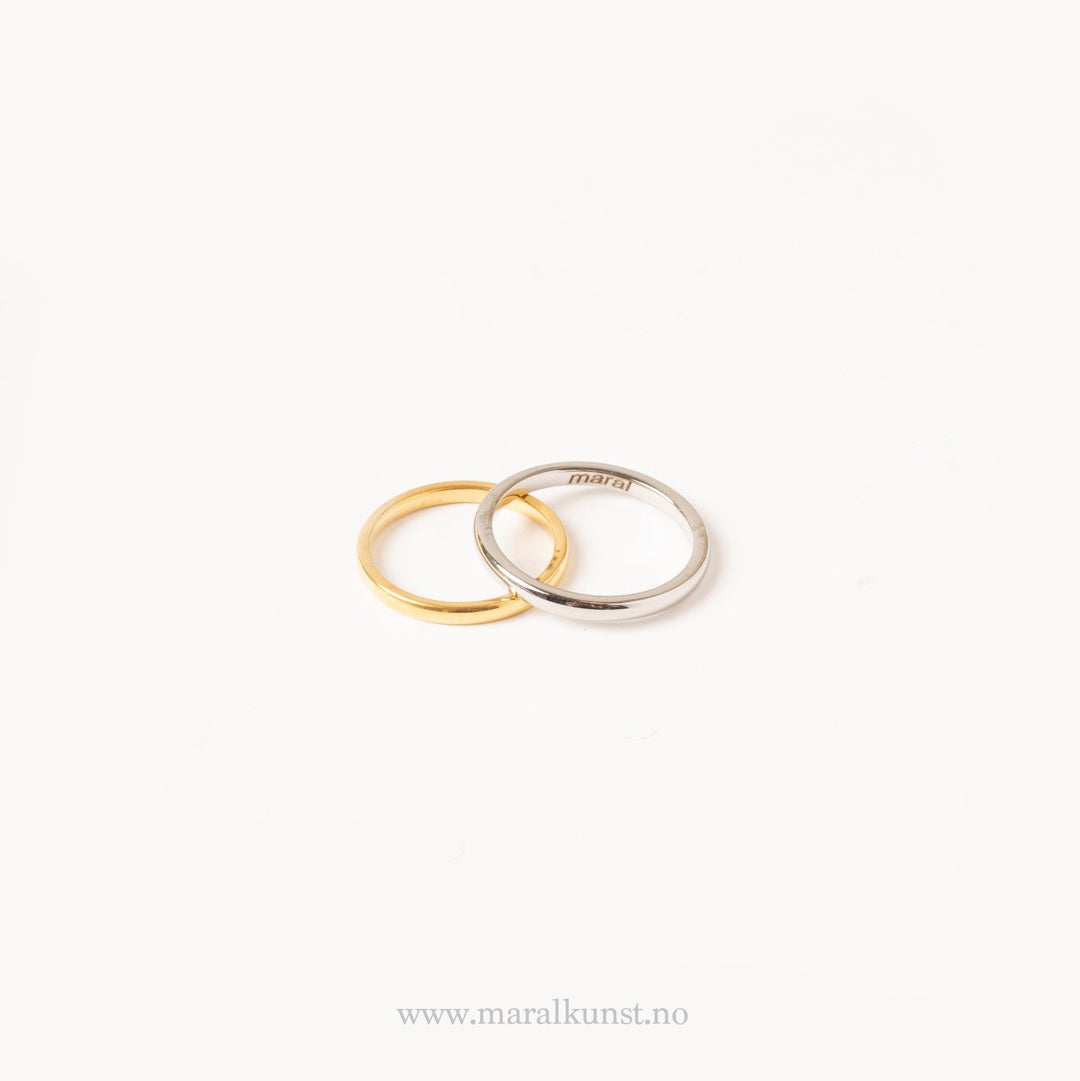 Stackable Thin Band Ring in Gold - Maral Kunst Jewelry