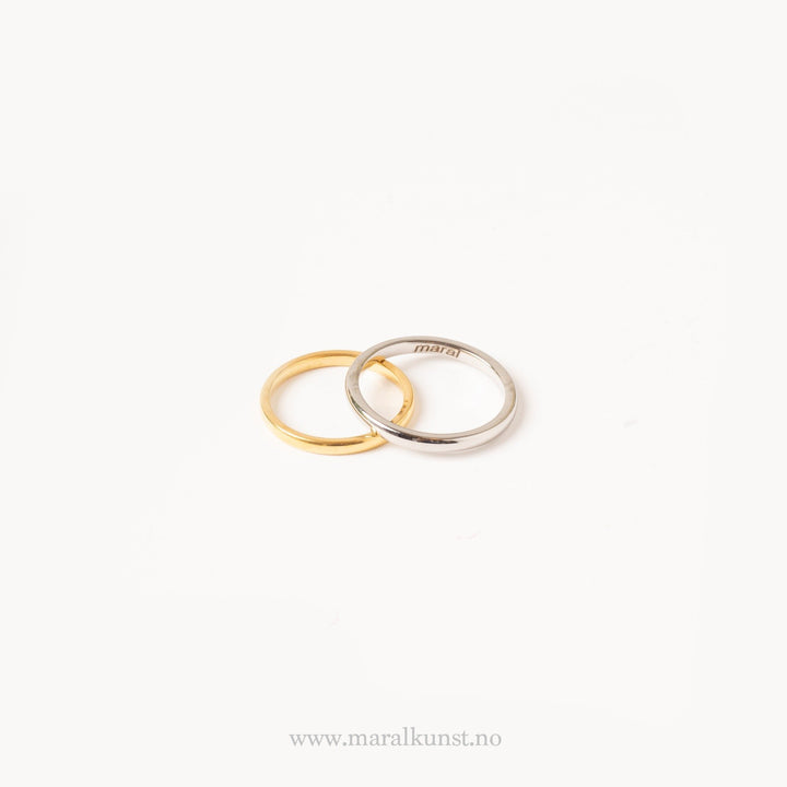 Stackable Thin Band Ring in Gold - Maral Kunst Jewelry