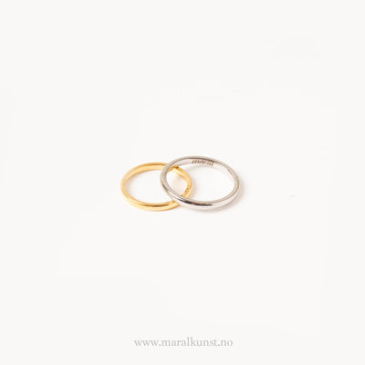 Stackable Thin Band Ring in Gold - Maral Kunst Jewelry