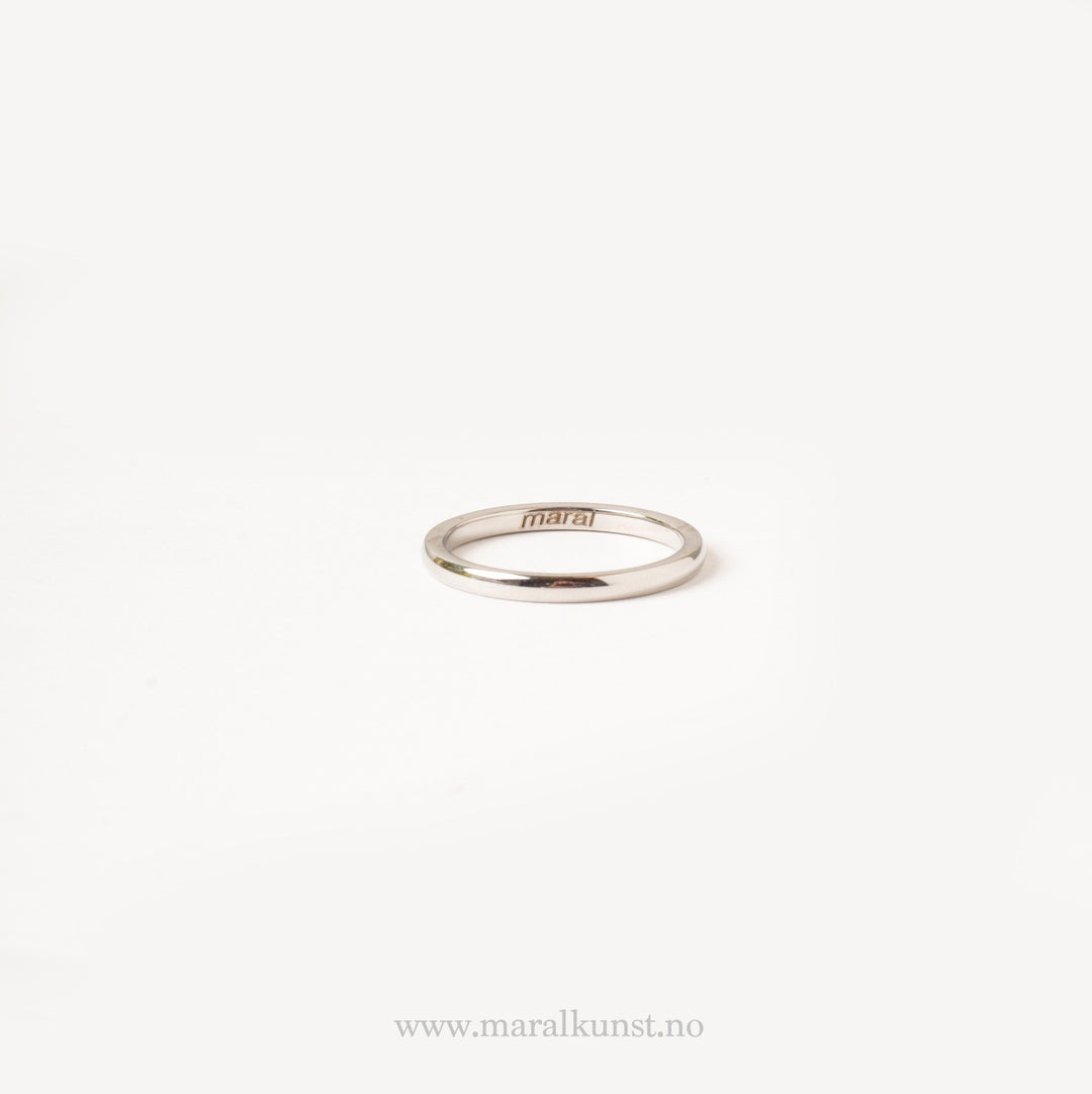 Thin Dome Couple Stack Ring - Maral Kunst Jewelry