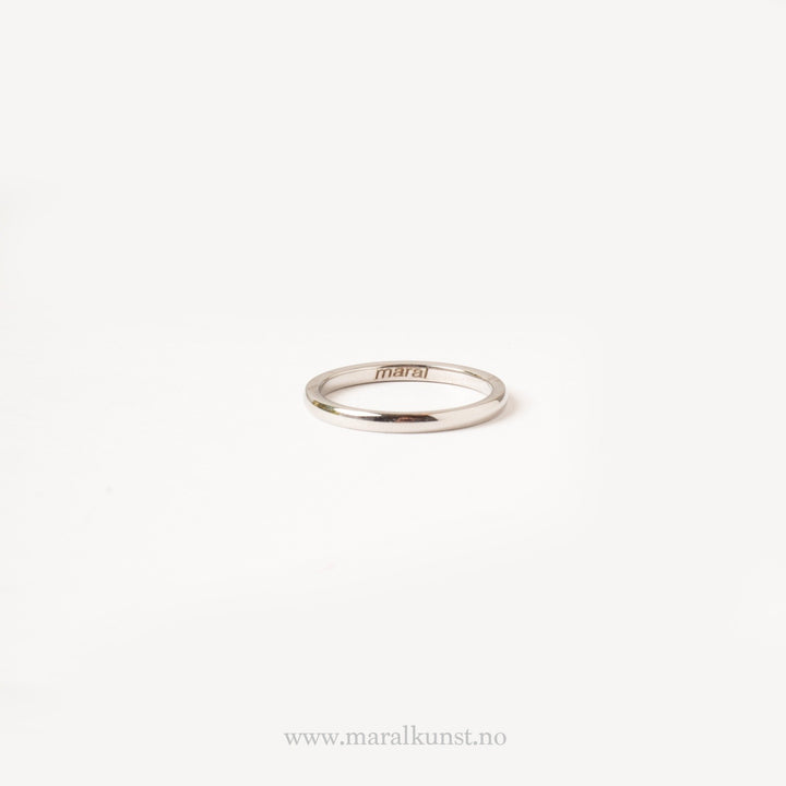 Thin Dome Couple Stack Ring - Maral Kunst Jewelry