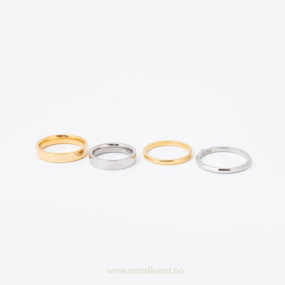 Thin Dome Couple Stack Ring - Maral Kunst Jewelry