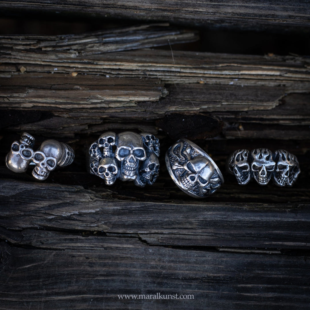 Many Skull Ring in Silver - Maral Kunst Jewelry