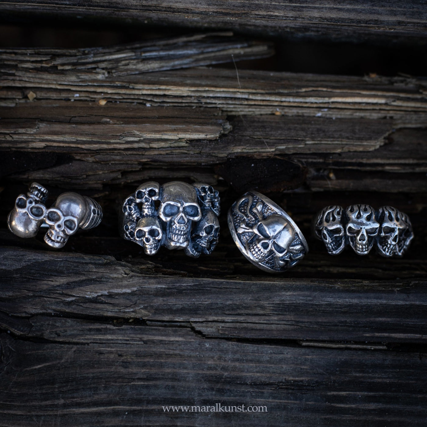 Many Skull Ring in Silver - Maral Kunst Jewelry