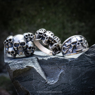 Skull Statement Ring in Silver - Maral Kunst Jewelry