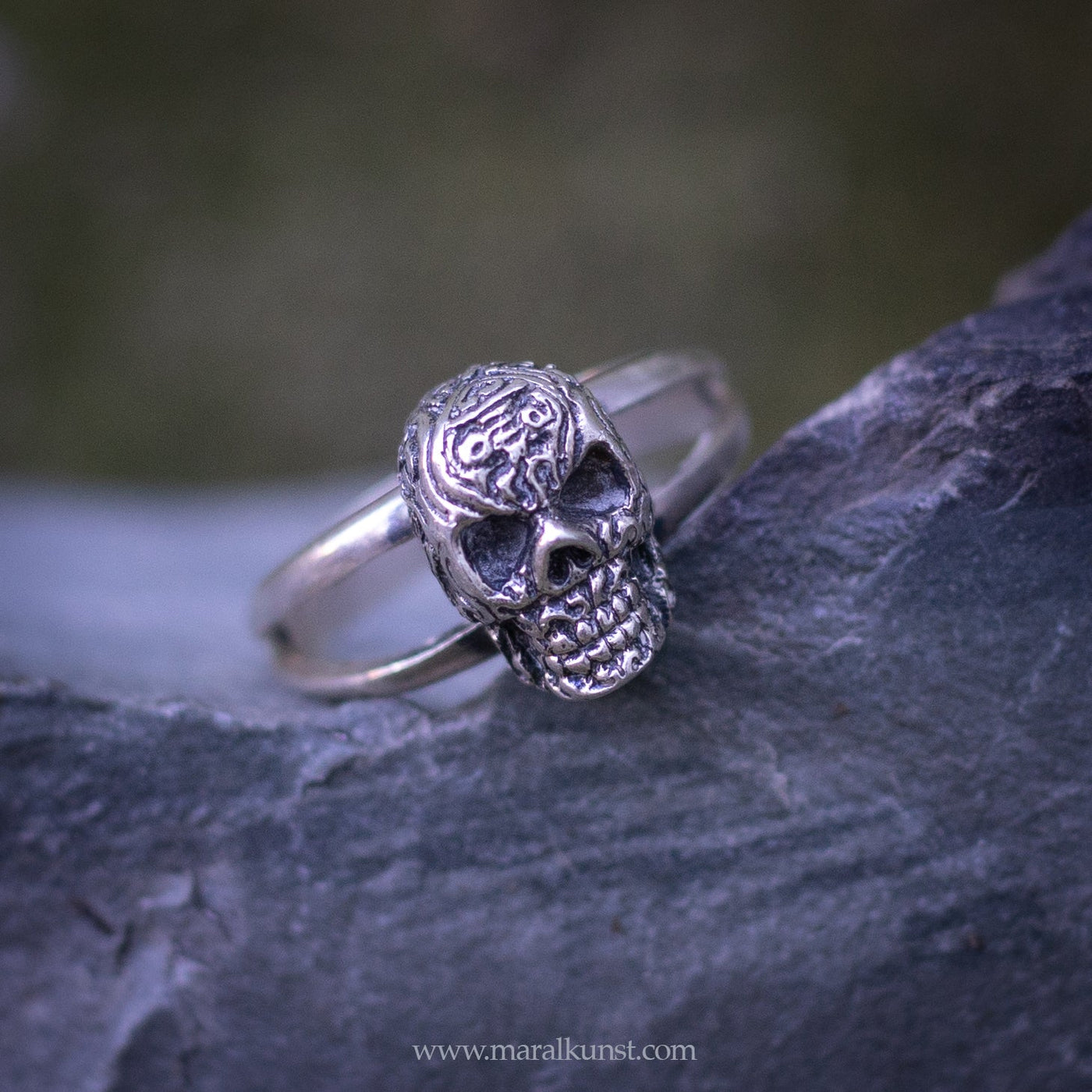 Mexican Skull Ring in Silver - Maral Kunst Jewelry