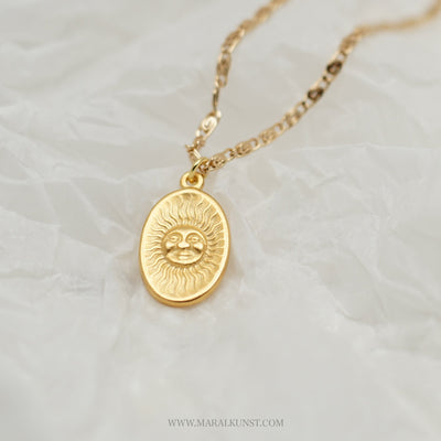 Smiley Sun Beam Necklace - Maral Kunst Jewelry