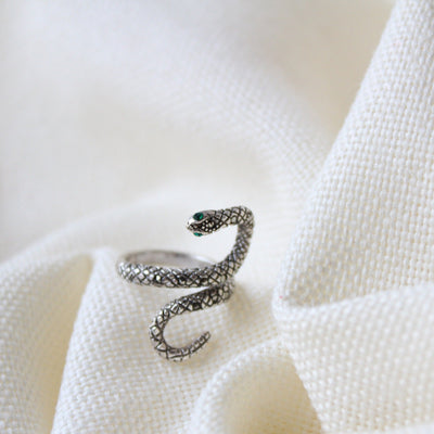 Snake Sterling Silver Ring - Maral Kunst Jewelry