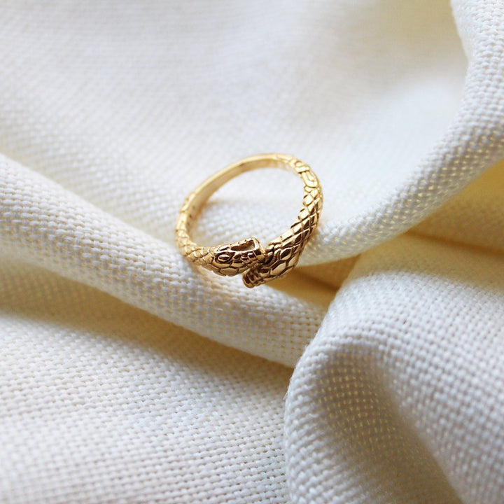 Two Headed Snake Ring in Gold - Maral Kunst Jewelry