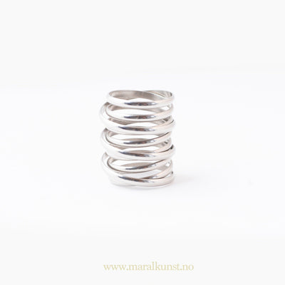 Knotted Braided Wave Wrap Ring - Maral Kunst Jewelry