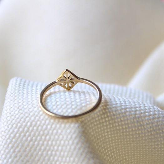 Square Gold Ring - Maral Kunst Jewelry