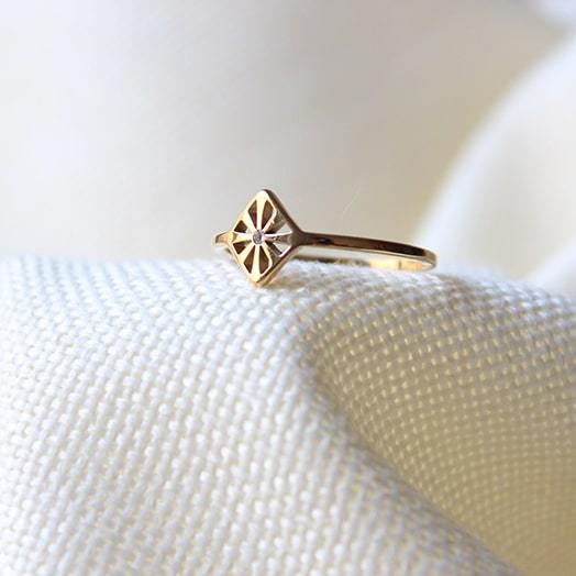 Square Gold Ring - Maral Kunst Jewelry