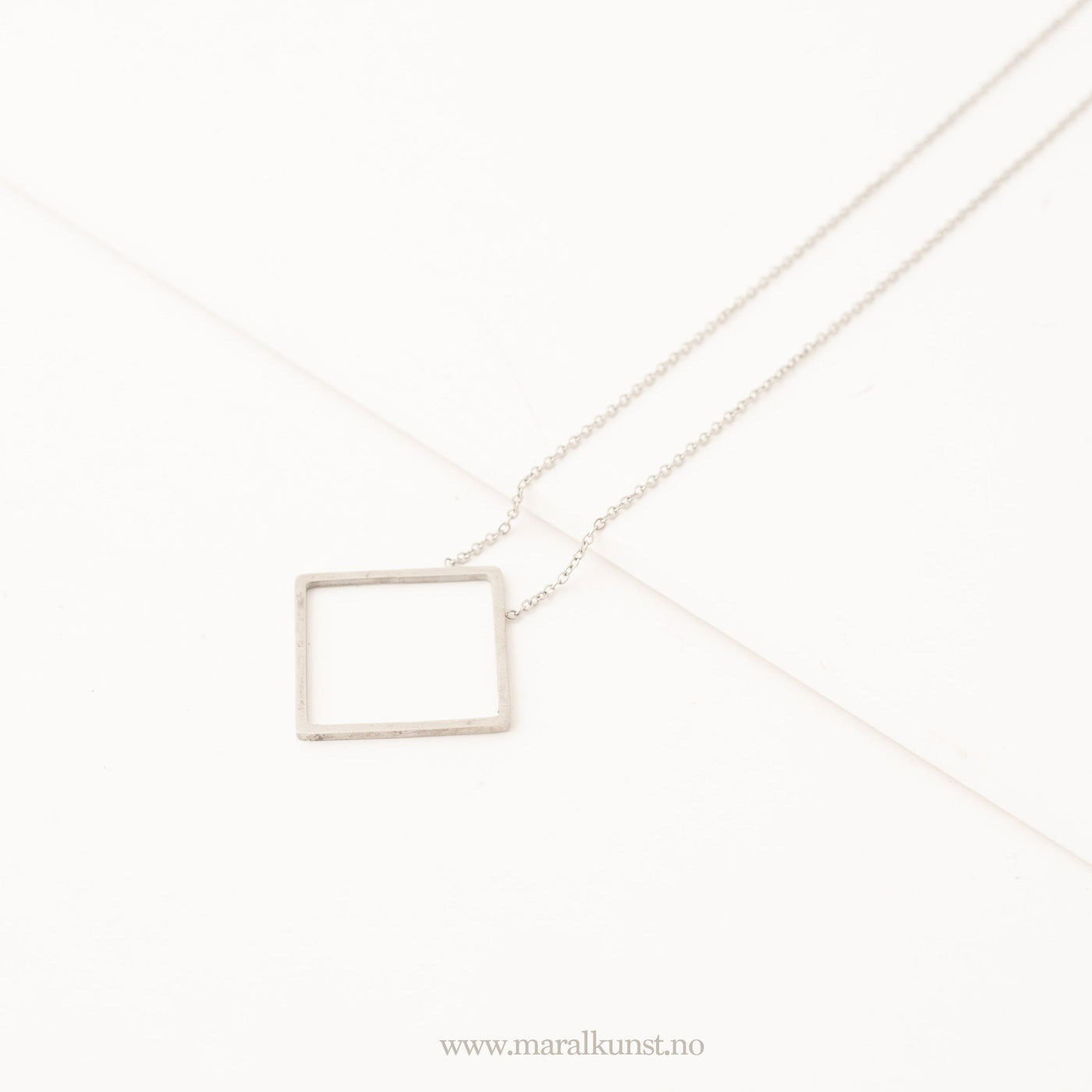 Stainless Steel Square Necklace - Maral Kunst Jewelry