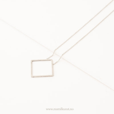 Stainless Steel Square Necklace - Maral Kunst Jewelry