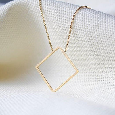 Golden Square Necklace - Maral Kunst Jewelry
