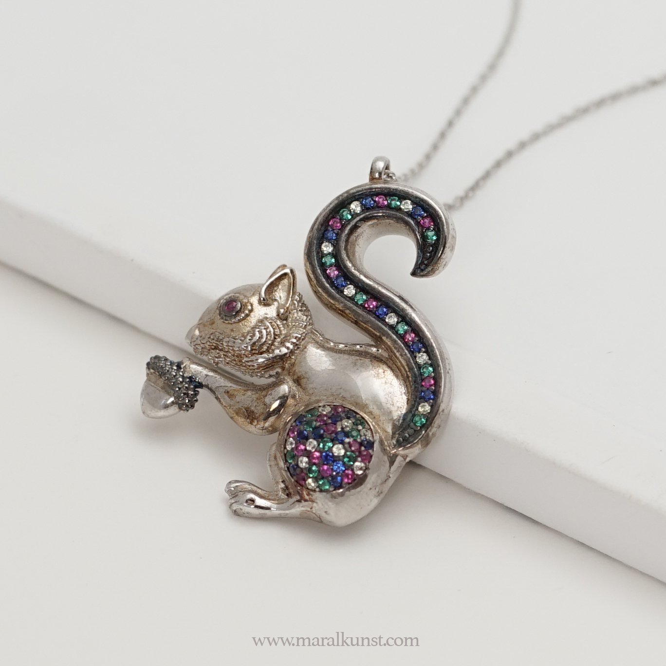 Squirrel Silver Necklace - Maral Kunst Jewelry