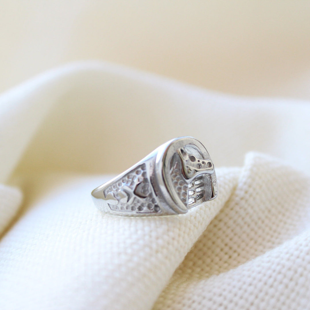 Stainless Steel Horse Ring - Maral Kunst Jewelry