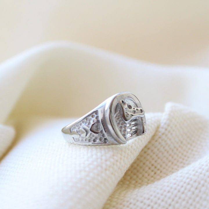 Stainless Steel Horse Ring - Maral Kunst Jewelry