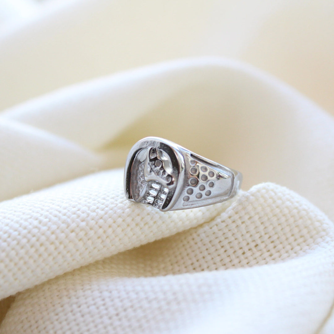 Stainless Steel Horse Ring - Maral Kunst Jewelry