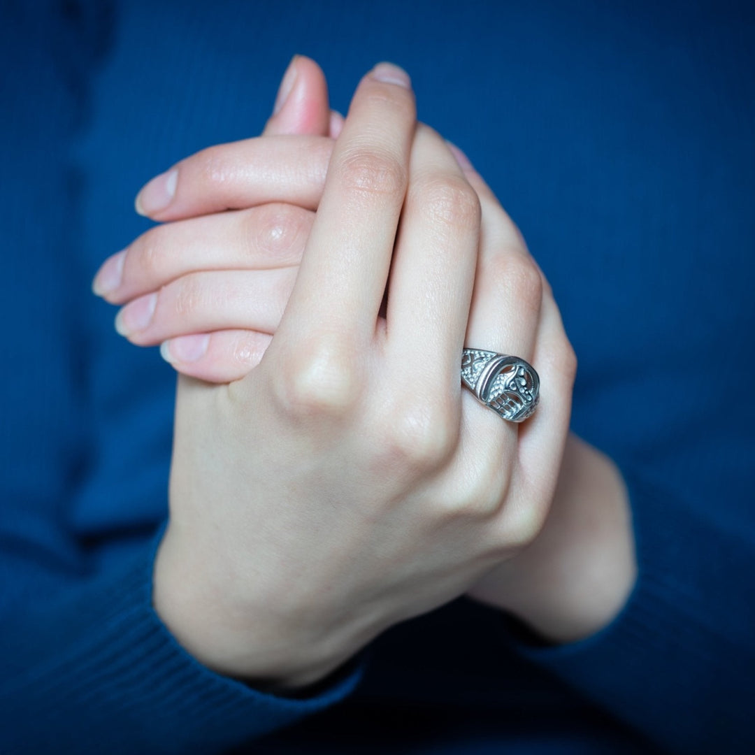 Stainless Steel Horse Ring - Maral Kunst Jewelry