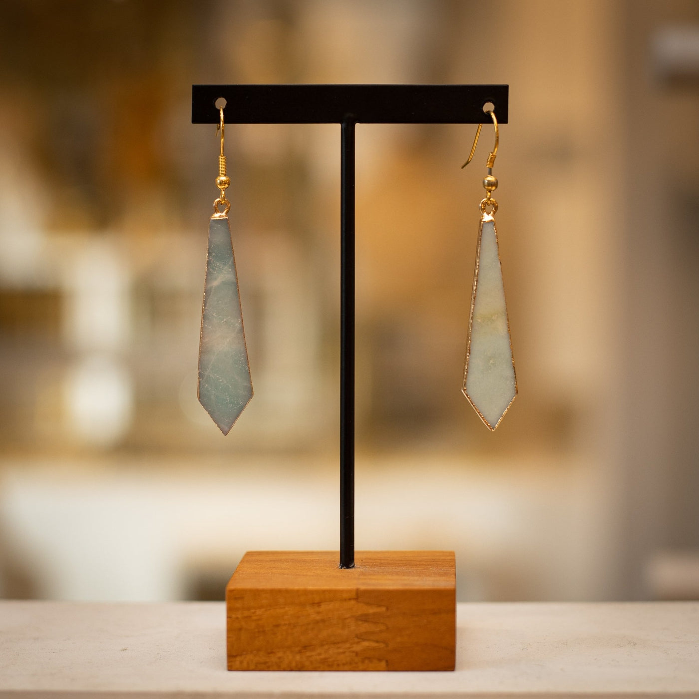 Stone drop Earrings - Maral Kunst Jewelry