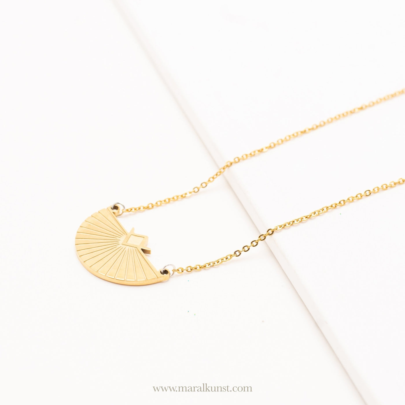Dainty Sun Beam Gold Necklace - Maral Kunst Jewelry
