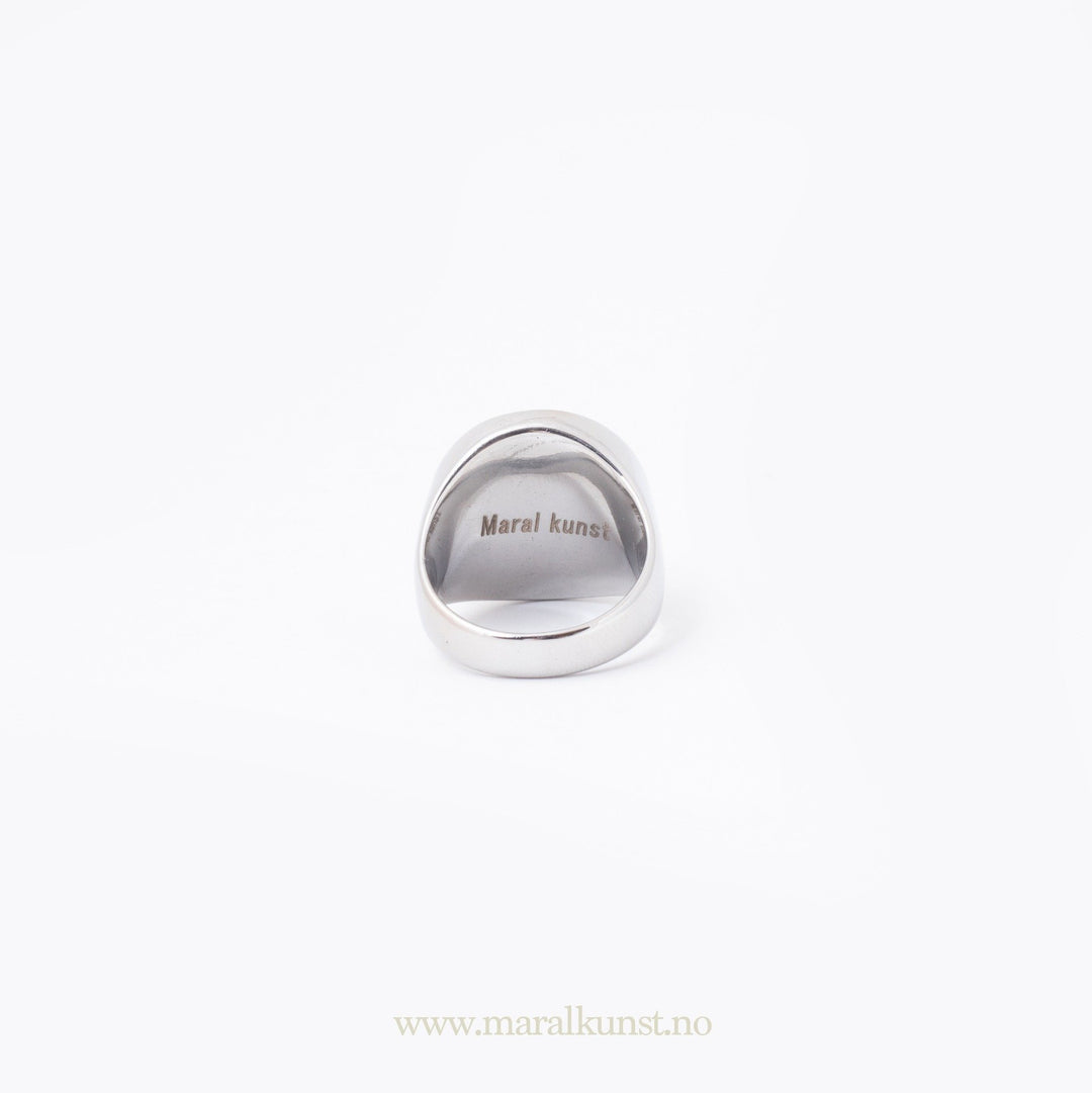 Stainless Steel Sun Symbol Signet Ring - Maral Kunst Jewelry