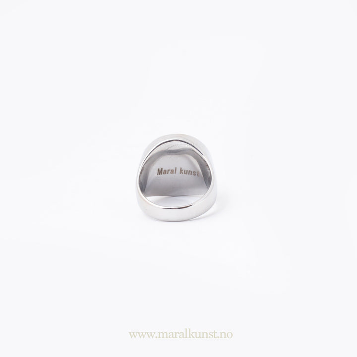 Stainless Steel Sun Symbol Signet Ring - Maral Kunst Jewelry