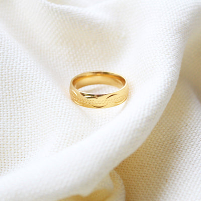 Thick Gold Plated Ring - Maral Kunst Jewelry
