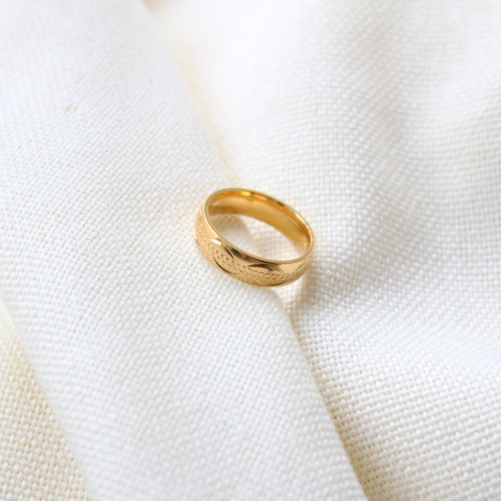 Thick Gold Plated Ring - Maral Kunst Jewelry