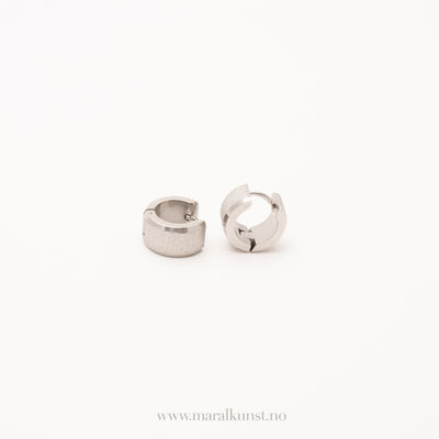 Thick Hoop Steel Earrings - Maral Kunst Jewelry