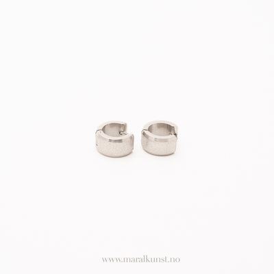 Thick Hoop Steel Earrings - Maral Kunst Jewelry